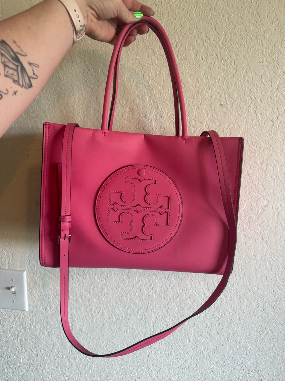 Tory Burch Ella Bio Small Tote - Watermelon Pink
